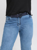 Джинси жіночі прямі сині зі стрейчем 7689-1