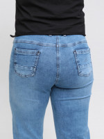 Джинси жіночі прямі сині зі стрейчем 7689-1
