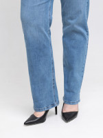 Джинси жіночі прямі сині зі стрейчем 7689-1