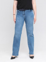 Джинси жіночі прямі сині зі стрейчем 7689-1