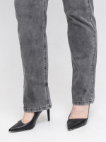 Джинсы женские прямые серые со стрейчем 7689-2