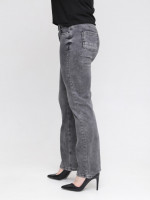 Джинсы женские прямые серые со стрейчем 7689-2