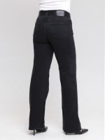 Джинси жіночі чорні палаццо зі стрейчем 3185-012