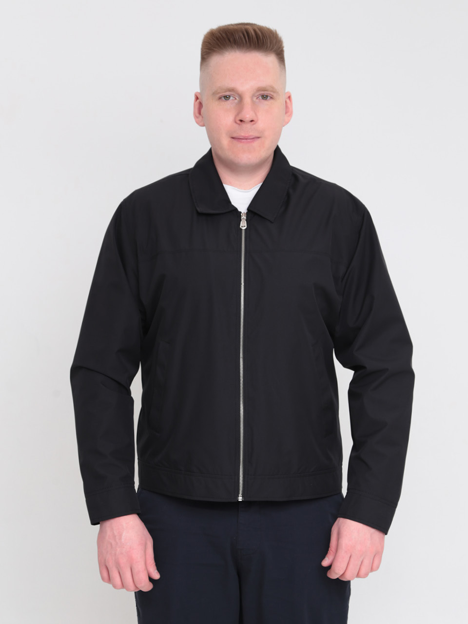 Куртка чоловіча чорна демісезонна пряма 5009-1