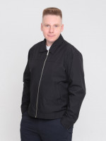 Куртка чоловіча чорна демісезонна пряма 5009-1
