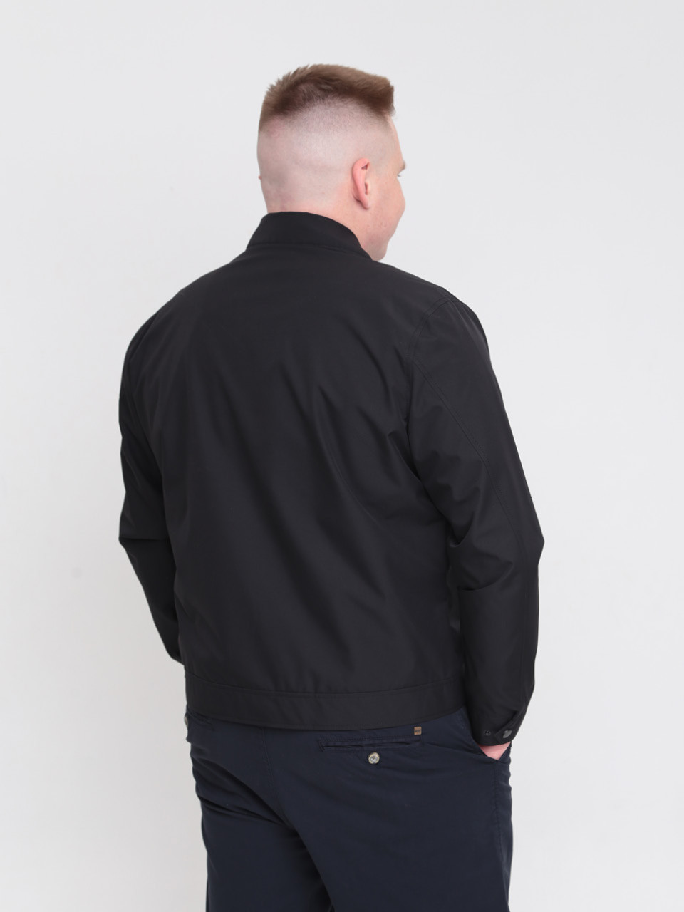 Куртка чоловіча чорна демісезонна пряма 5009-1