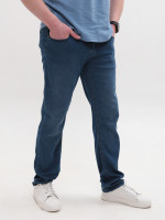 Джинсы мужские светло-синие прямые тонкие со стрейчем 4498