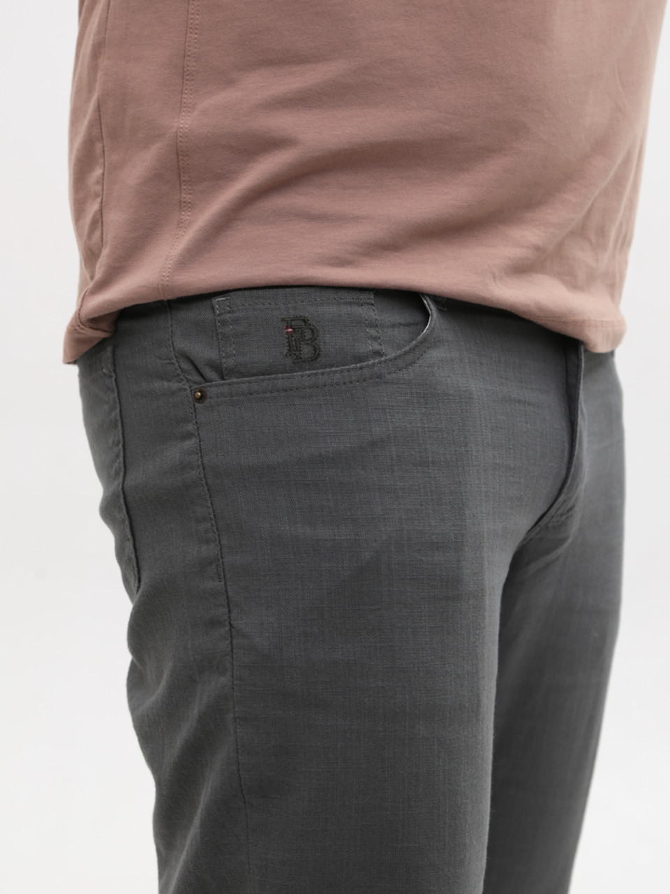 Штани чоловічі тонкі прямі темно-зелені 24221 7580 0602