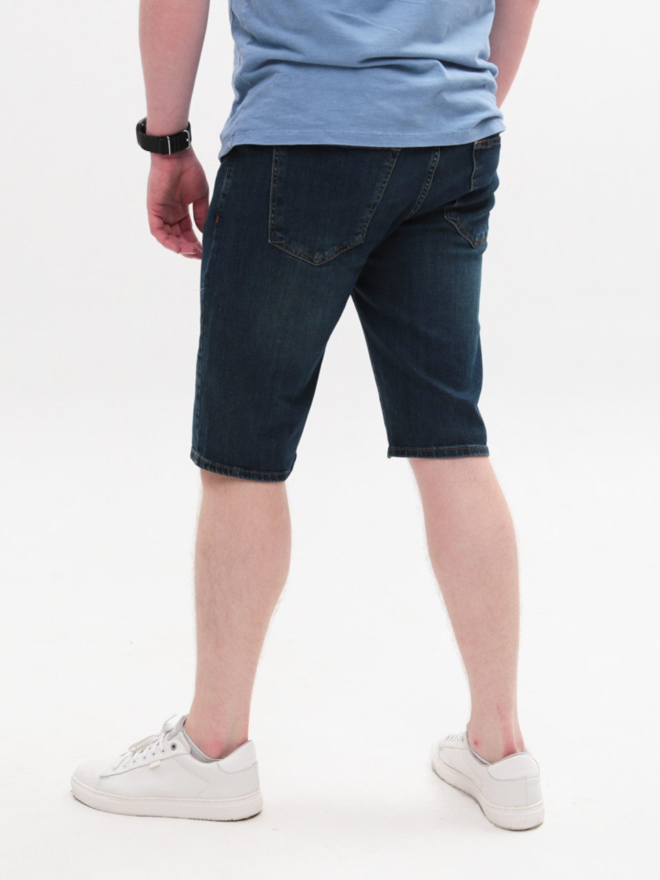 Шорты мужские темно-синие джинсовые прямые 24220 6599 336
