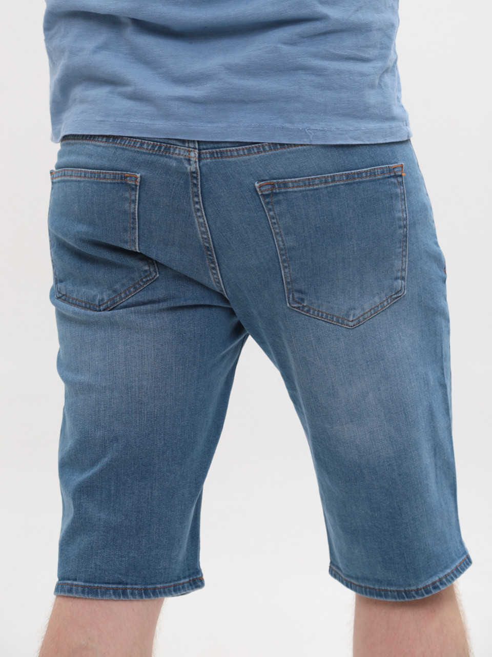 Шорты мужские светло-синие джинсовые прямые 24220 6599 335