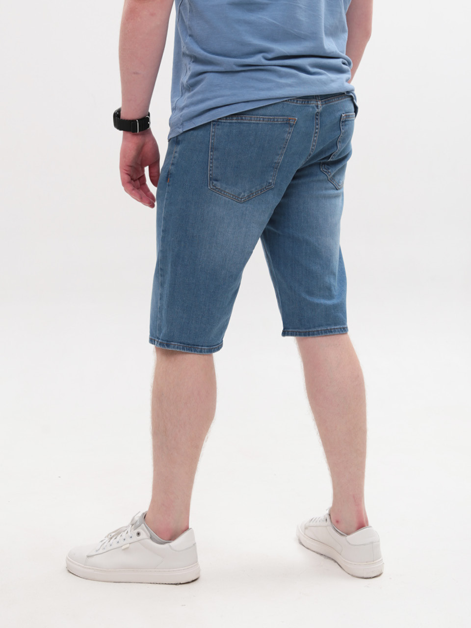 Шорты мужские светло-синие джинсовые прямые 24220 6599 335