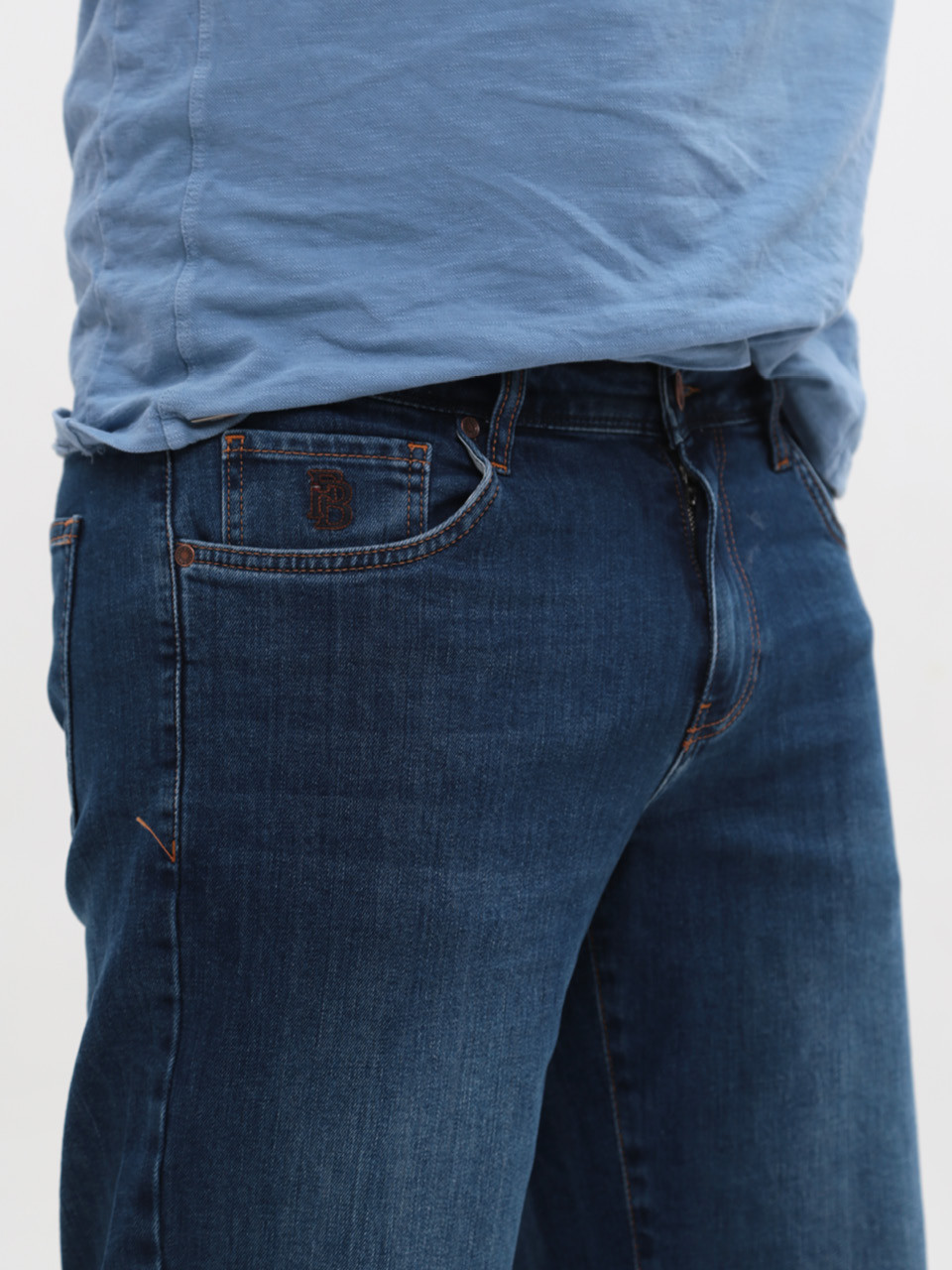 Шорты мужские темно-синие джинсовые прямые 24220 6599 334