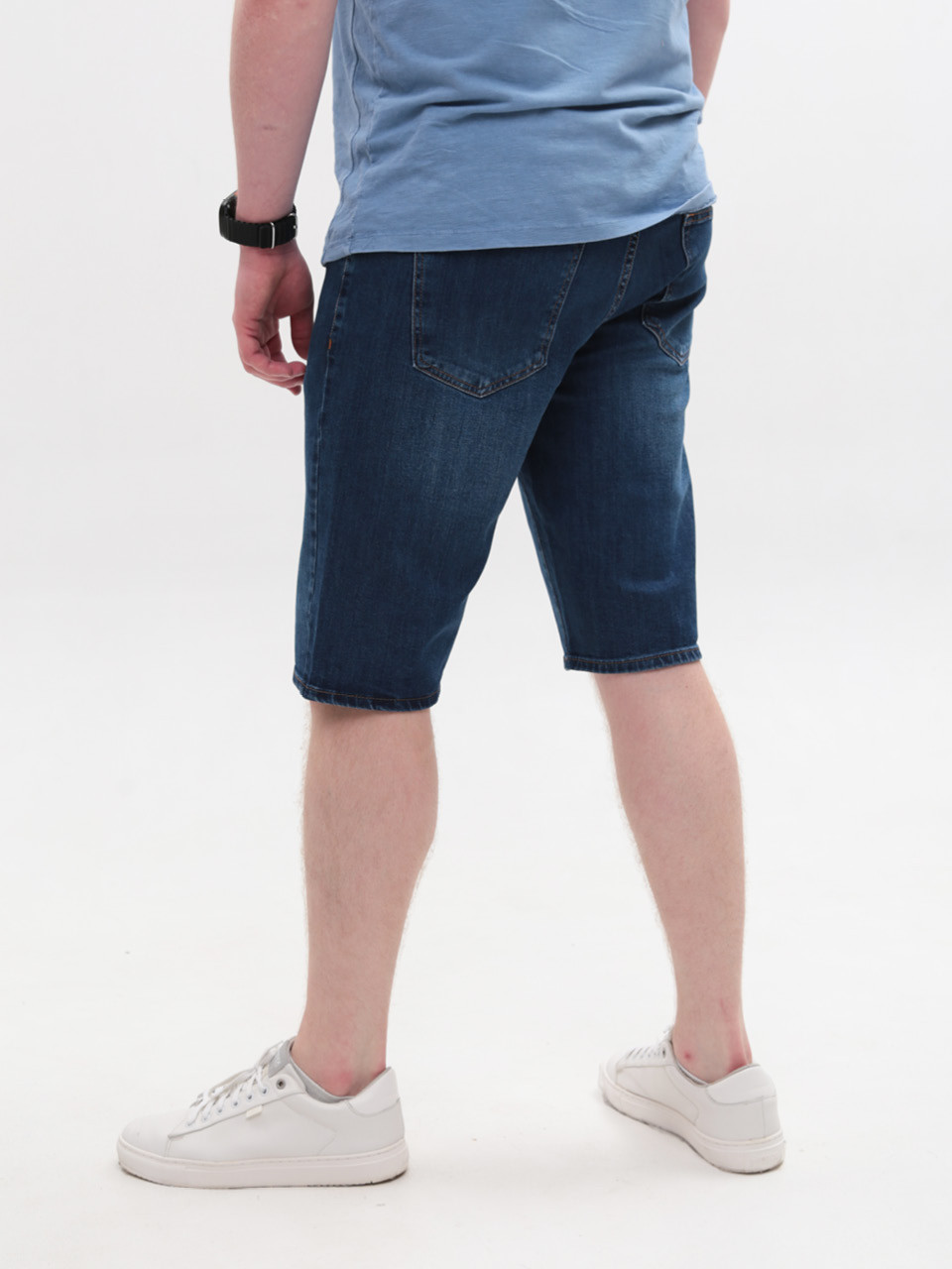 Шорты мужские темно-синие джинсовые прямые 24220 6599 334