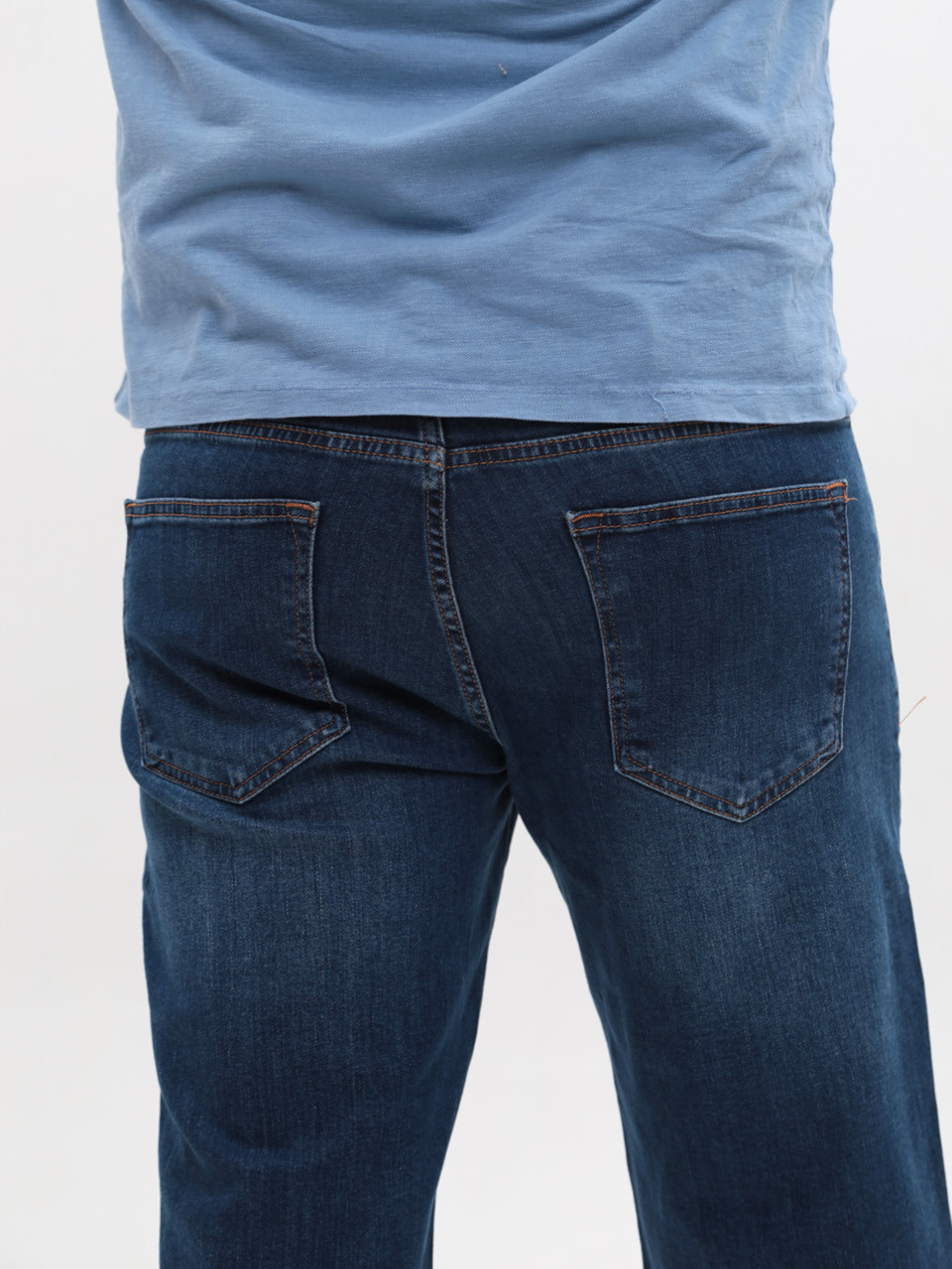 Шорты мужские темно-синие джинсовые прямые большие размеры 24221-В-6599 334