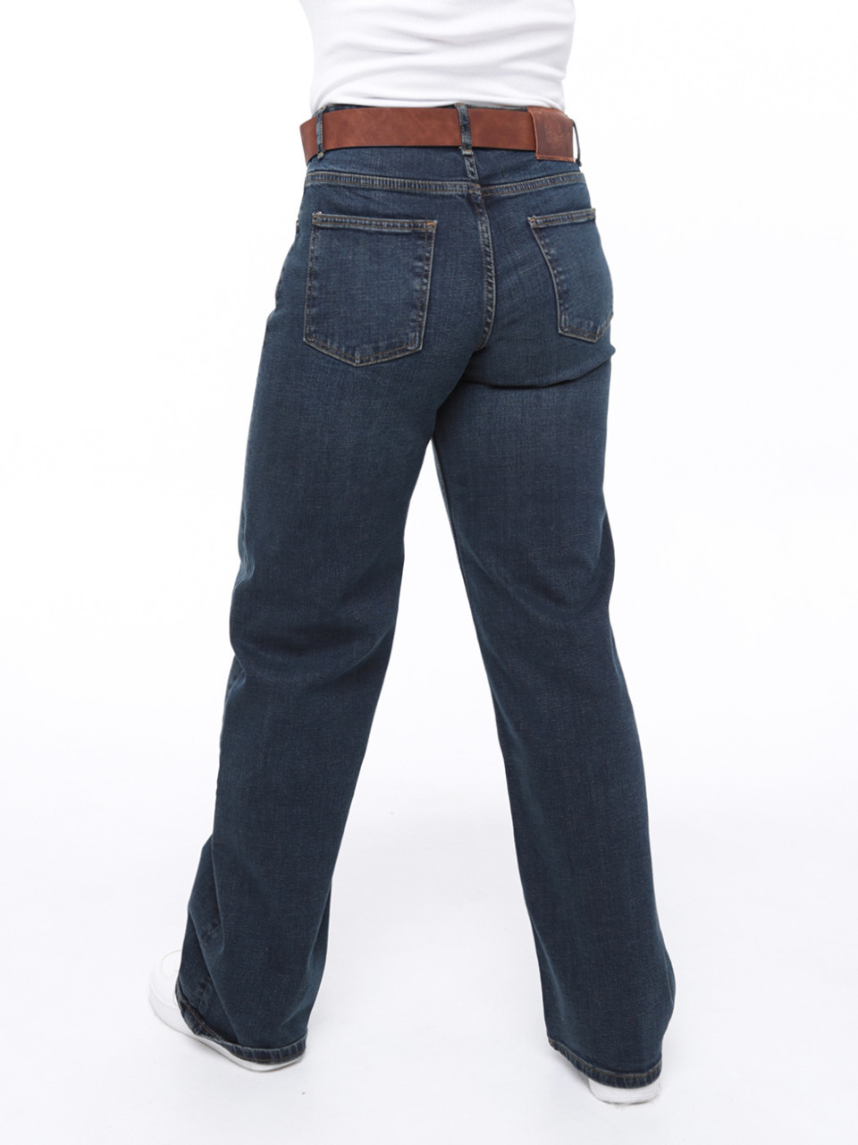 Джинси жіночі брудно-сині палаццо зі стрейчем 3187-0131