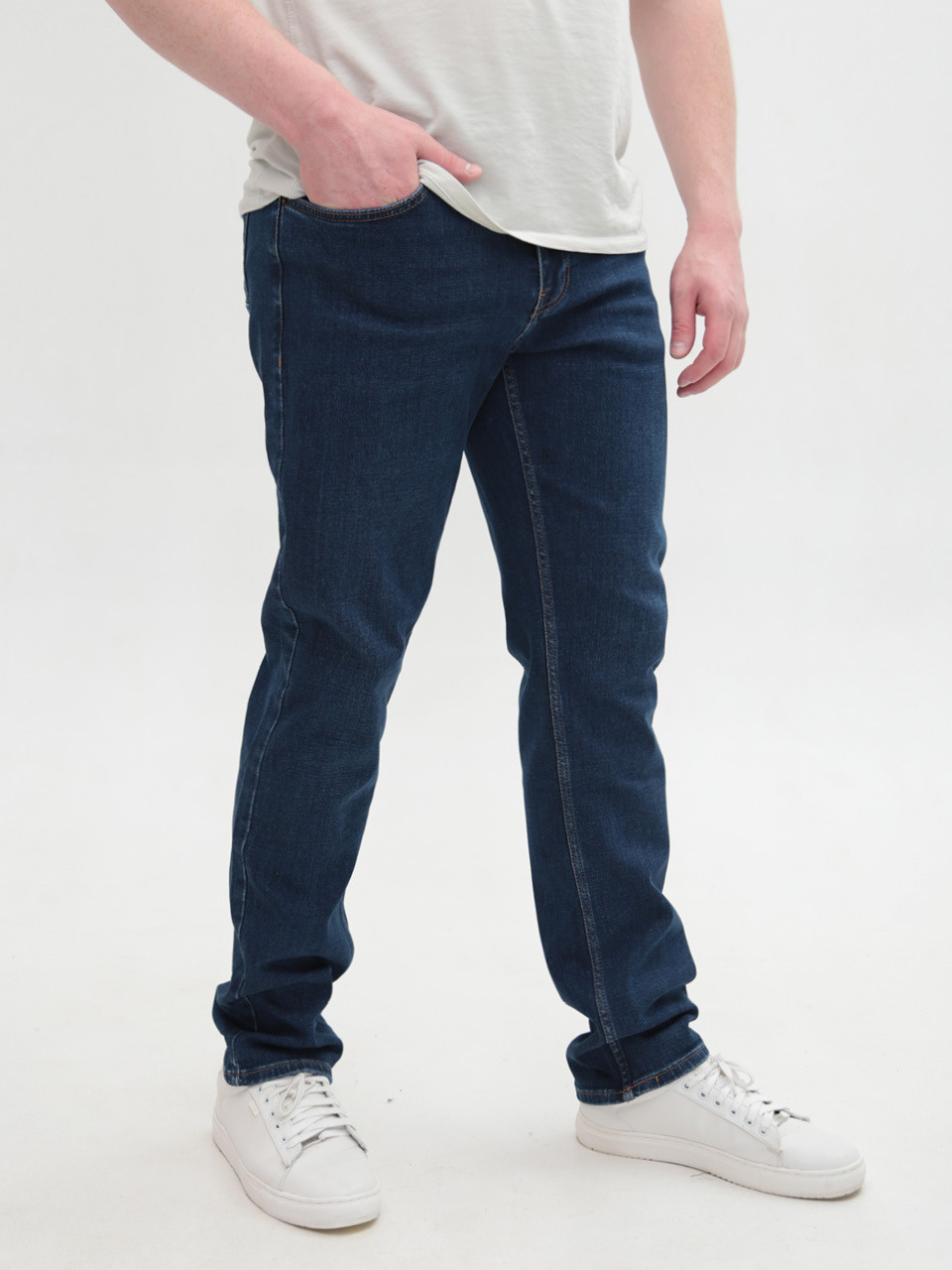 Джинси чоловічі темно-сині прямі великий розмір 16625B7517 804