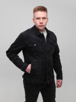 Куртка джинсова чоловіча чорна зі стрейчем 19092 6708 666