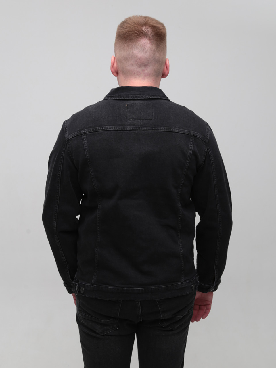 Куртка джинсова чоловіча чорна зі стрейчем 19092 6708 666