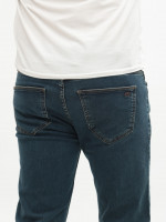 Джинсы мужские сине-зеленые слим со стрейчем 4401