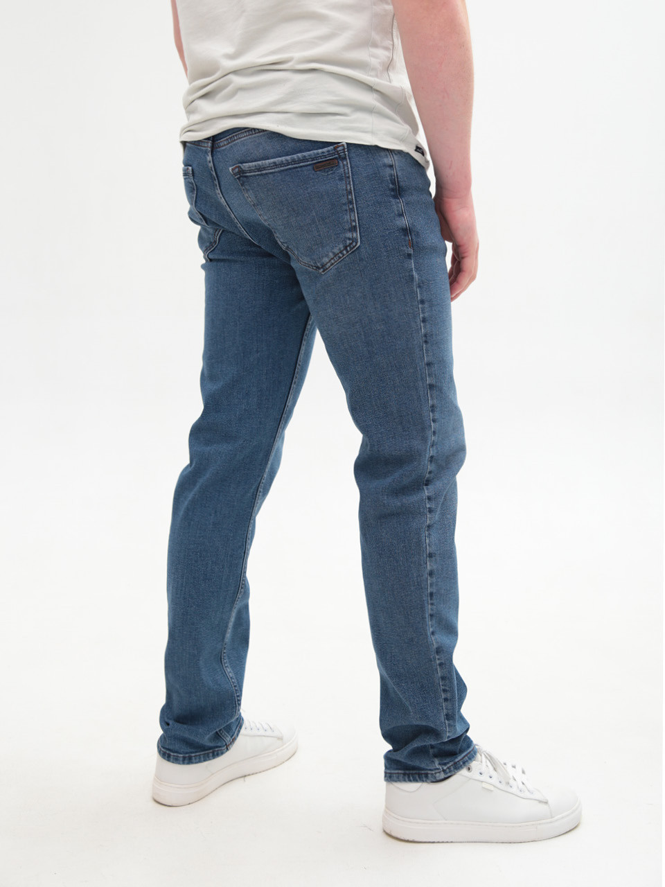 Джинсы мужские синие слим со стрейчем 4429