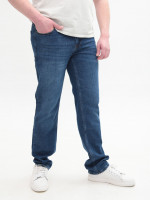 Джинсы мужские синие слим со стрейчем 4477