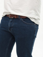 Джинсы мужские темно-синие слим со стрейчем без потертостей 4527