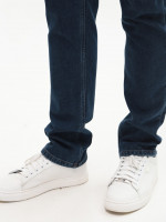 Джинсы мужские темно-синие слим со стрейчем без потертостей 4527