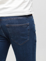 Джинсы мужские темно-синие прямые со стрейчем 4531