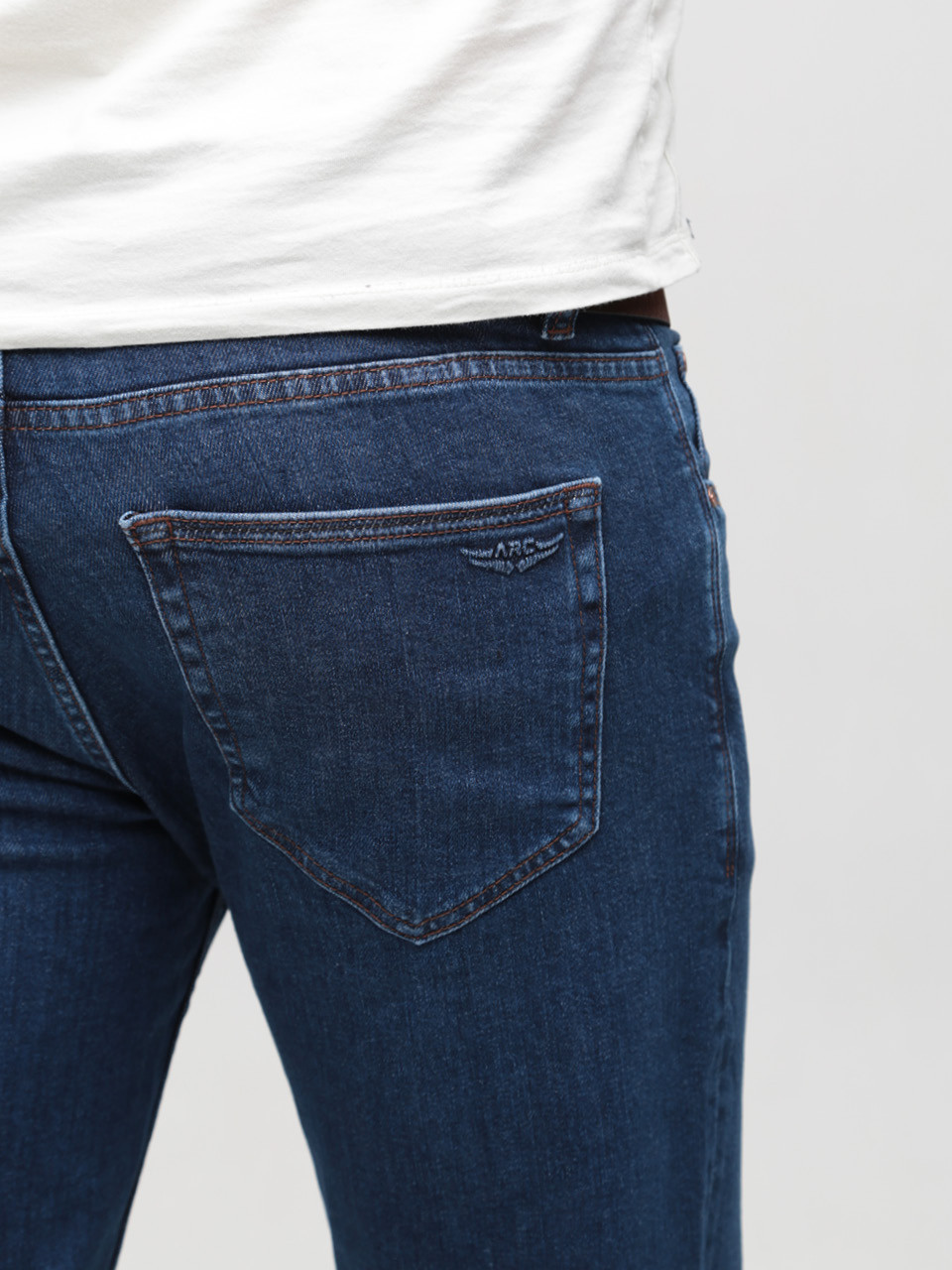 Джинси чоловічі темно-сині прямі зі стрейчем розміри 4531-B