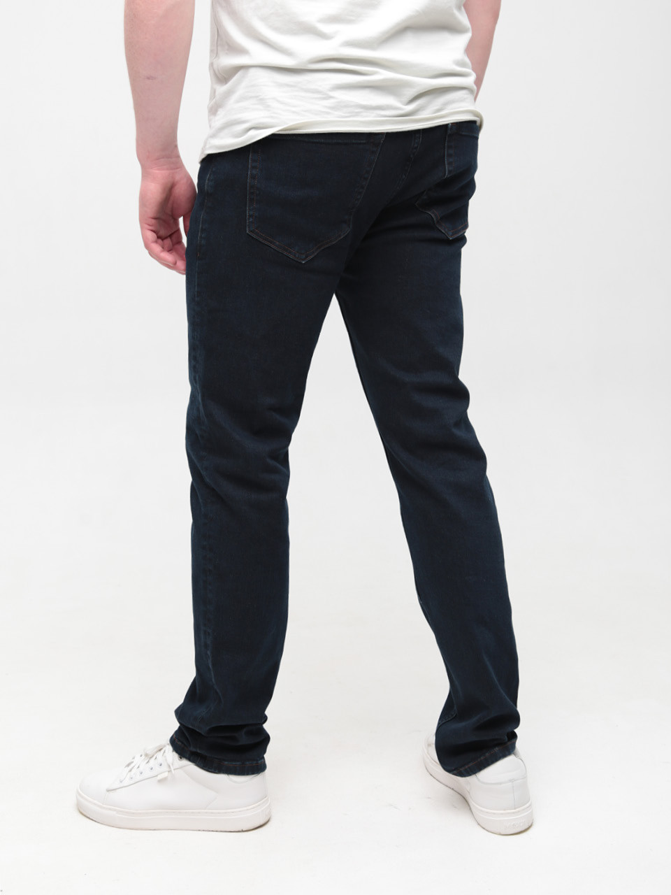 Джинсы мужские темно-синие слим со стрейчем 4533