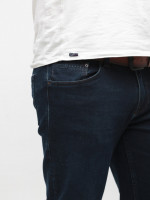 Джинсы мужские темно-синие слим со стрейчем 4533