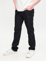 Джинсы мужские черно-синие прямые со стрейчем 4534