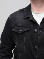 Куртка джинсова чоловіча чорна у великих розмірах 19092-B-6708 472