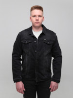 Куртка джинсова чоловіча чорна у великих розмірах 19092-B-6708 472