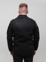 Куртка джинсова чоловіча чорна у великих розмірах 19092-B-6708 472