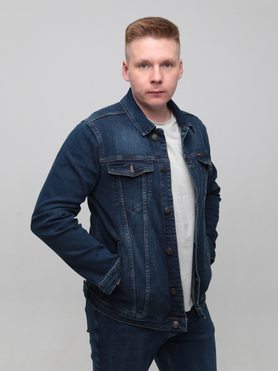 Куртка джинсова чоловіча темно-синя 19092 6551 460