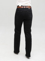 Джинси жіночі прямі чорні із стрейчем великий розмір 7836-B-2