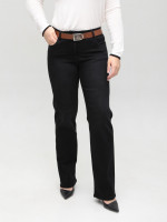 Джинси жіночі прямі чорні із стрейчем великий розмір 7836-B-2