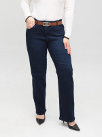 Джинси жіночі прямі темно-сині зі стрейчем 7835-1