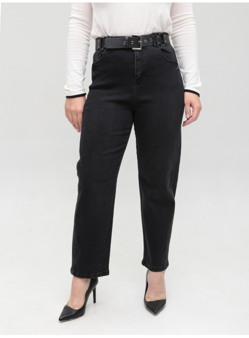 Джинси жіночі чорні релакс...