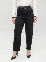 Джинсы женские черные релакс фит с высокой посадкой 2389-2