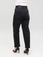 Джинсы женские черные релакс фит с высокой посадкой 2389-2