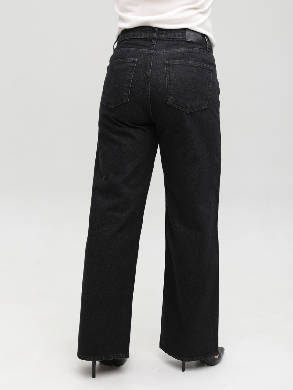 Джинсы женские черные Daddy fit с высокой посадкой 1619