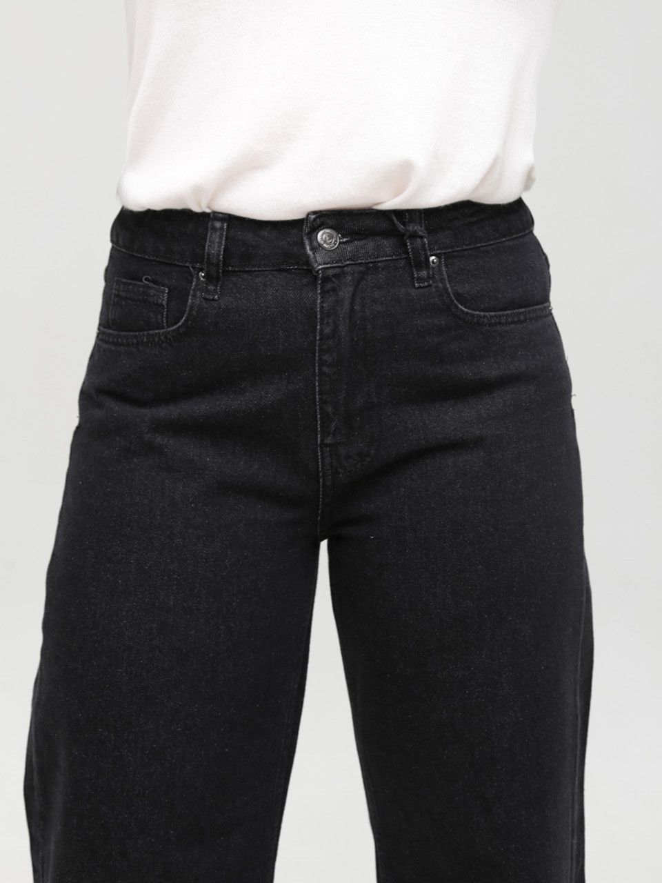 Джинсы женские черные Daddy fit с высокой посадкой 1619