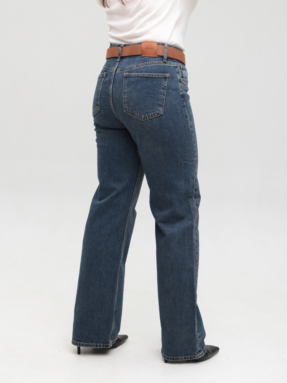 Джинсы женские синие широкие палаццо с вісокой посадкой 1620-B