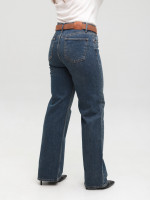 Джинсы женские синие широкие палаццо с вісокой посадкой 1620-B