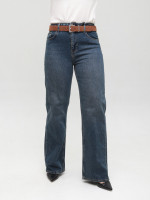 Джинсы женские синие широкие палаццо с вісокой посадкой 1620-B