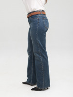 Джинсы женские синие широкие палаццо с вісокой посадкой 1620-B
