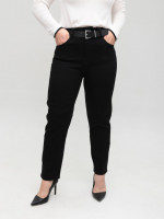 Джинси жіночі чорні прямі МОМ 1622-1-B