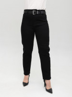 Джинси жіночі чорні прямі МОМ 1622-1-B